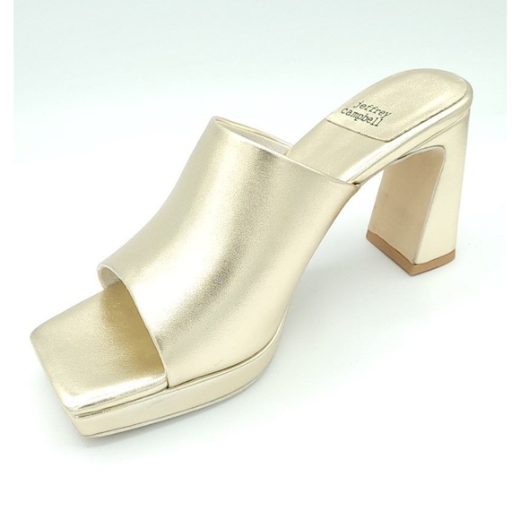 Jeffrey Campbell - caviar heel - light gold metallic 9 - Picture 1 of 8